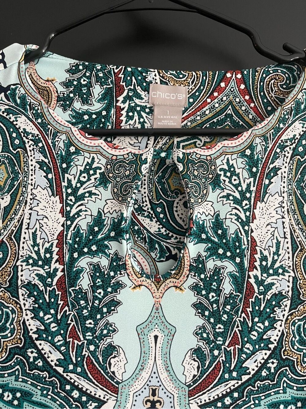 Chico’s MultiColor Paisley Medallion Print Shift dress Size 1 US (Size 8/10) - Picture 2 of 4
